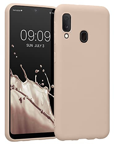kwmobile Hülle kompatibel mit Samsung Galaxy A20e Hülle - weiches TPU Silikon Case - Cover geeignet für kabelloses Laden - Coconut Swirl