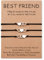 VU100 3 Stück Freundschaftsarmband Long Distance Adjustable Gift Matching Promise Bracelet Geeignet für beste Freunde Paar Schwestern Familie Damen