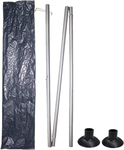 Sport Tent Zeltstange Ersatzstangen für Bell Zelt zentrale Stange für 3M/4M/5M Baumwolle Segeltuch Camping Zelt Stützestange mit schwarzem Tragetasche und Gummi Polster/Unterlage (für 5m-Zelt)