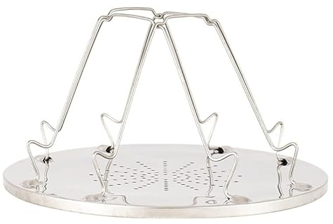 EdirFtra Faltbarer Toaster, Camp Herd Toaster, 4-Scheiben-Edelstahl-Camping-Toaster, Faltbarer Ständer Brot-Toast-Regal, poröses Tablett Brot-Toaster, BBQ Camping Toaster Rack