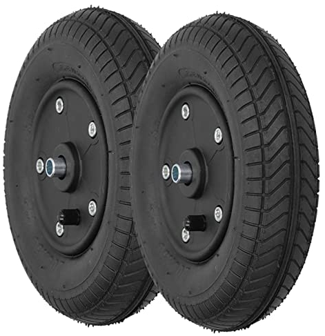 8 Zoll Rollstuhl Vorderrad Montage (2), 200 × 50 Rutschfeste pneumatische Reifen Rollen Ersatzteile für elektrische Rollstuhl behindert, Lager 5/16 (8mm)