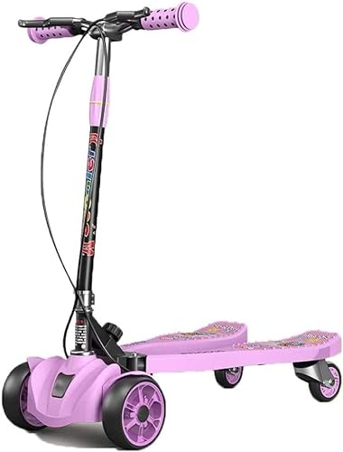 Mobilitätsroller, Scooter für Erwachsene, 4-Rad-Scooter, geeignet für kleine Kinder, Teenager, Jungen und Mädchen, Faltbarer Doppeltretroller mit Lichtblitzrad, rutschfes