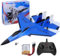 yusvwkj RC Plane, SU35 RC Airplane Ready to Fly, 2.4 GHz 2 Channel Remote Control Airplane RC Glider with Colored Lights for Kids/Adults/Beginners, Blue