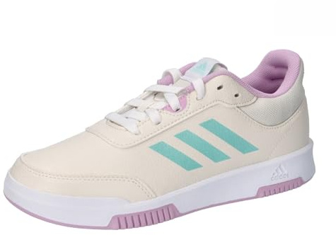 adidas Unisex Kids Tensaur Sport Training Lace Shoes, Chalk White/semi Flash Aqua/Bliss Lilac, 5 UK