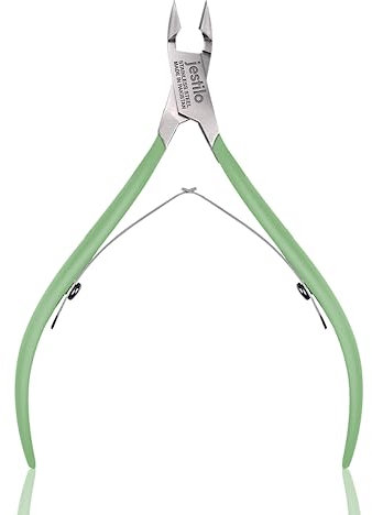 Professional Cuticle Nippers Stainless Steel Cuticle Cutters and Remover -Best Nipper Scissors, Nail Care Tool for Manicure and Pedicure (Green)