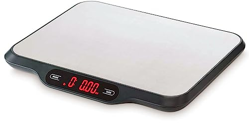 MBH - Balanza de cocina industrial con plataforma INOX para profesionales de la hostelería. Báscula digital de alta precisión con pantalla LED para bar y restaurante.