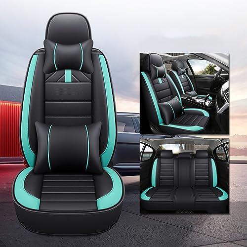 FFOCUS Autositzbezug für Opel Adam 2013 2014 2015 2016 2017 2018 2019,vorne und hinten Sitzbezug Set wasserdichter Rutschfester Komplettset Sitzschoner Innenzubehör,Green