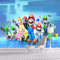 SIJIFACAI Papier peint auto-adhésif de taille personnalisée, animation 3D de Super Mario, amovible et autocollant, grand papier peint photo