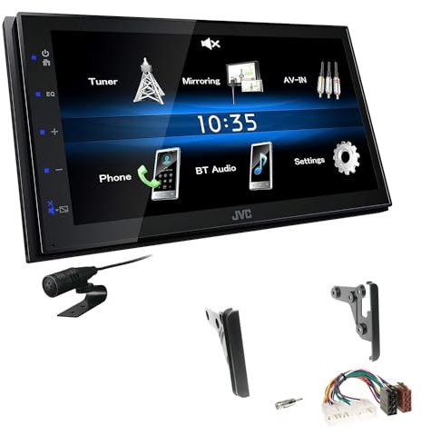JVC KW-M25BT 2-DIN Autoradio Touchscreen Bluetooth kompatibel mit Android USB Mirroring passend für Toyota RAV 4 II 2000-2006 schwarz