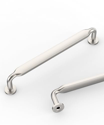 Coinkoly 10 Pack Brushed Satin Nickel Cabinet Handles 128MM Hole Centers - Kitchen Cupboard & Drawer Handles