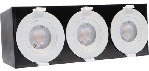LED's light 810549 LED-Einbauspot 90 mm dimmbar 5 Watt warmweiß schwenkbar 3x
