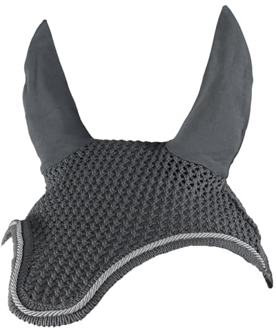 EQuest Fliegenohr Classic mit Kordel, grau/Silber - S/Pony