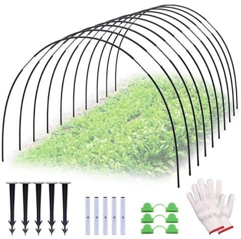 Neegool Túnel para plantas, 50 arcos de túnel, bancal alto, arco de invernadero con plástico de 6 mm, para manualidades, túnel.