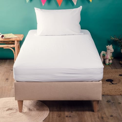Kadolis - Windelunterlage für Kinder Fabuleuse 90x200 cm - Windelunterlage Spannbetttuch 2 in 1 - Matratzenschutz für Einzelbetten - Optimaler Schutz ohne PVC - OEKOTEX
