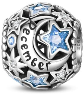Pandach Charm Birthstone in Argento 925 Charms Compatibile Braccialetti Pandora Regalo di Compleanno per Donna