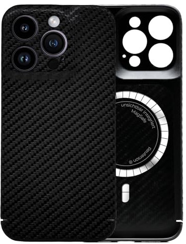 REUTERSON Carbon Cover iPhone 16 Pro Max Magnetisch | Echtes Carbon | Made in Germany | Edles Design | Ultradünne Hochwertige Handyhülle