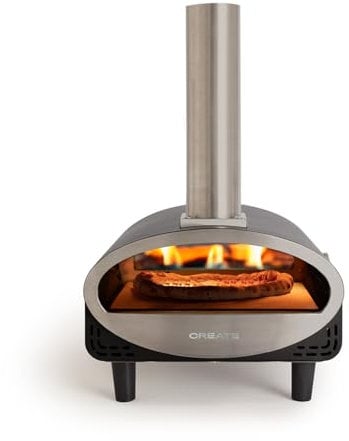 CREATE Pizza Maker Advance/Four à granulés pour pizzas à la pierre/pizza jusqu'à Ø30 cm, chauffage rapide, contrôle de la température, température jusqu'à 500 °C, usage extérieur, 53 x 36,8 x 58 cm