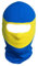 PGWEAR Sturmhaube Vandal (DE/NL/SE/PL, Alphanumerisch, Einheitsgröße, Gelb/Blau)