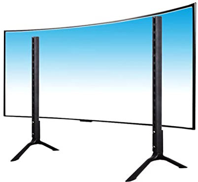 Support TV de table réglable en hauteur pour écrans LED de 22 à 43 pouvant supporter jusqu'à 45 kg - Support de base multicolore 72 cm