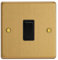 Brushed Brass Light Switch,1 Gang 2-Way, XDE1B.BB