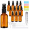CafullCon Amber Glass Spray Bottle, 12pcs 30ml Refillable Empty Brown Spray Bottles Glass with Funnel Dropper & Sticker, Fine Mist Spray Bottle for Perfume Cleaning Aromatherapy Cosmetic Travel Sprays