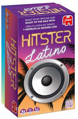 Jumbo Hitser Lateinamerikanisches Spiel, lustiges Musikquiz-Kartenspiel, 2–10 Spieler, 300 lateinamerikanische Musik-Hits – ideal für Familienspielabende und Erwachsene (USA Edition)