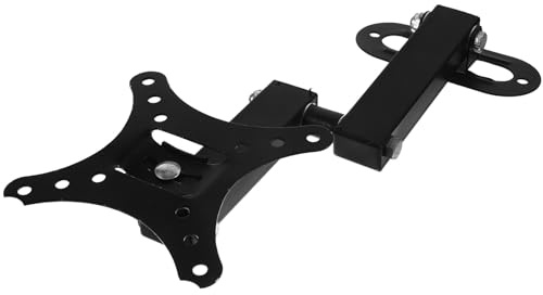 BUGUUYO Supporto TV e Computer da Parete Regolabile in Resistente Staffa Girevole Estensibile Fino per Schermi Adatto per Monitor Curvi e Piatti Salvaspazio e Robusto