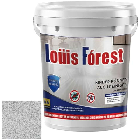 Self Leveling Epoxy Colored Sand Floor Paint, Fast Drying, Stain-Resistant For Concrete Tile Wood Countertop Decorative Finish (1KG Grey-A)