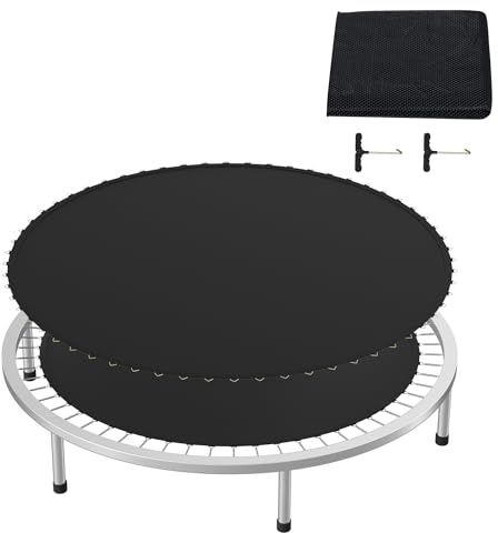 TATIVALO Trampolin Sprungtuch Ø 244/305/366 cm, Ersatzteil Sprungmatte für Garten-Trampolin, 48/60/72 Ösen, T-Haken, UV-beständig, wetterfest, 280g/m² PP-Gewebe