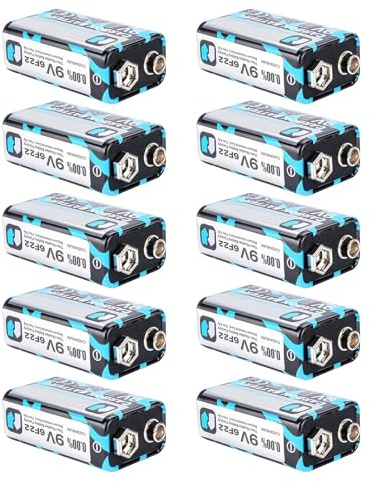 KACCDE Lot de 3 piles 6F22 9 V à faible consommation d'énergie pour appareils médicaux, contrôleurs et gadgets IoT avec construction anti-fuite