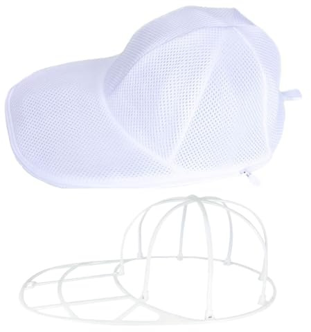 Baseball Cap Washing Cage, Hat Washer Frame with Mesh Laundry Bag | Sturdy Frame Design Helps Maintain Hat Shape During Cleaning, Suitable for Washing Machines and Dishwashers