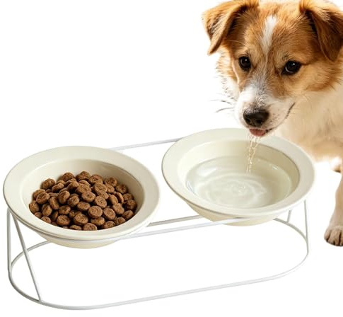 Förhöjd Kattmatsskål Anti-Tippande Vattenskål | Halsvänlig Bred Öppning För Katthöjd Matskål Mot Trötthet Inomhus Utomhus Resor Dagligen Veterinär Kattunge Valp Hund