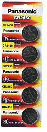 Panasonic CR2450 3 Volt Lihium Knopfzelle – 5 Batterien