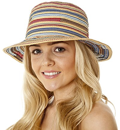 i-Smalls New Season for 2015 Ladies Narrow Brim Ribbon Braid Fashion Sun Hat (Multi)
