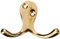 Merriway® BH00226 Twin Robe Hook Polished Brass