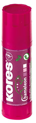 Kores Chameleon - Pegamento en barra (15 g, 12 unidades, sin disolventes), color morado