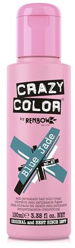 Crema colorante para el cabello de Crazy Color, semipermanente, 100 ml, caja de 4, color azul