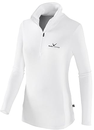 Black Crevice Damen Fleece Skirolli, weiß/schwarz, 46