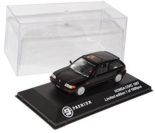 Ixo Hon-da Civic 3 Türer Schwarz 1987-1991 limitiert 1 von 1008 Triple 9 1/43 Modell Auto