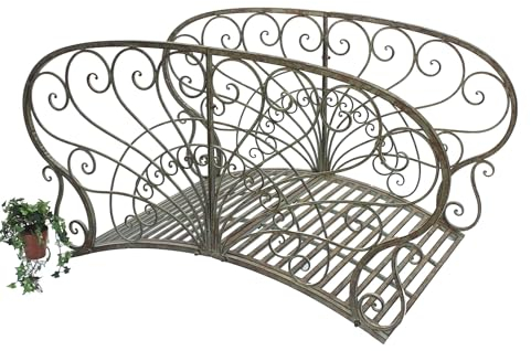 Puente de metal jc150106 Jardín Puente 150 cm Metal Puente Estanque Puente puente