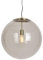 Qazqa - Moderne Hängelampe I Pendellampe I Pendelleuchte Messing mit Rauchglas 50 cm - Ball I Wohnzimmer I Schlafzimmer - Rund - LED geeignet E27