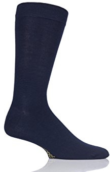 SockShop Mens Colour Burst Plain Bamboo Socks with Smooth Toe Seams Pack of 1 In The Navy 6-11