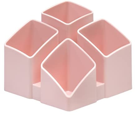 HAN Scala 17450-86 Desk Quiver with 4 Compartments and Card Stand, Adjustable, Expandable, High Gloss and Premium Quality, Quartz Pink