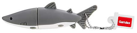 GARRULAX USB Stick, Premium USB 2.0, High Speed Niedliches Cute Cartoon Silikon 8GB / 16GB / 32GB USB-Flash-Laufwerk Wasserdicht Memory Stick Speicherstick(32GB, Shark)