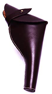 Warcraft Exports Funda de Cuero .455 Webley Revolver británica - Marrón Oscuro y OBTÉN GRATIS WWII German K98 Brown Leather Rifle Sling