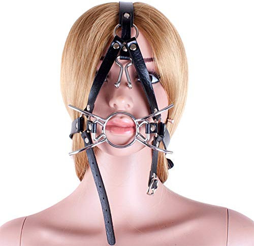 Roluck Metall Spinne Ringknebel Kunstleder Bondage Sklavin Nase Haken Flirten Sexspielzeug SM Mundknebel Paar Sexspiel