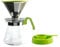 Lucenté Contemporary Coffee Drip Filter Set - 600ml / 20 fl oz Capacity - Borosilicate Glass Jug with Lid, Stainless Steel Filter, Drip Filter Tray & Coffee Scoop.