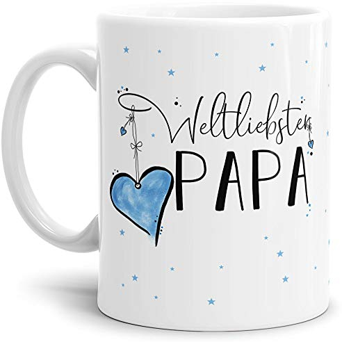 Tasse mit Spruch für die Weltliebster Papa - Kaffeetasse/Familie/Geschenk-Idee/Mug/Cup/Weiss