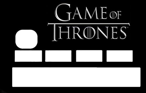 Super Hersteller-Aufkleber, Game of Throne, zum Personalisieren Ihrer blauen Karte, je nach Lust der Zeit