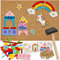 alles-meine.de GmbH XL Set - Hammerspiel - 156 Teile - Modellwahl - Märchen - Prinzessin & Einhorn/für Kinder - Klopfspiel Nagelspiel - Hämmerchenspiel - Nagel Hammer Holz bunt